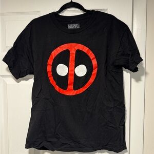 Marvel Black Deadpool Logo T-Shirt